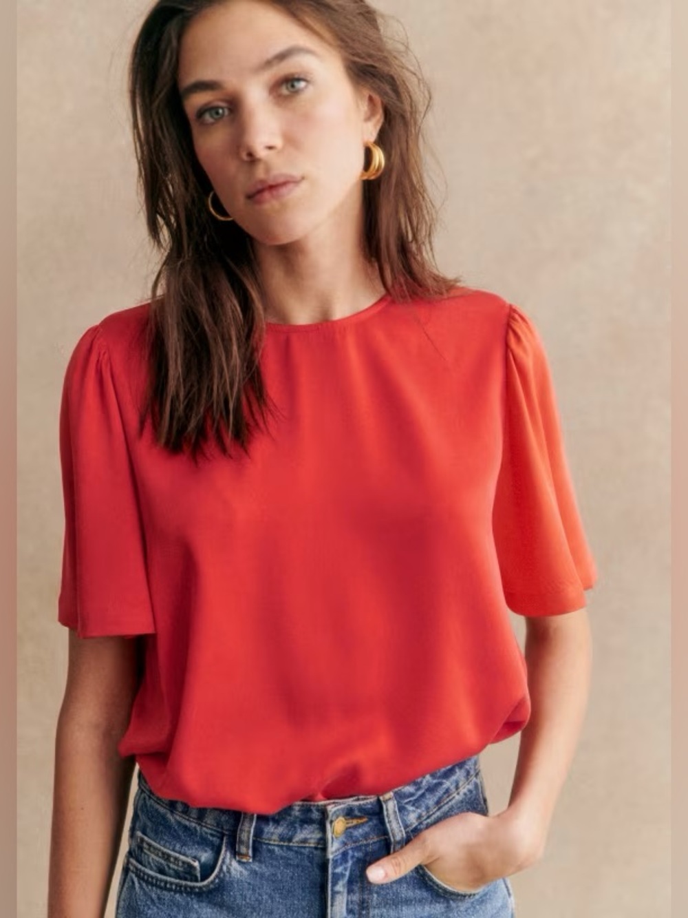 Sezane Kitty Silk Blouse
